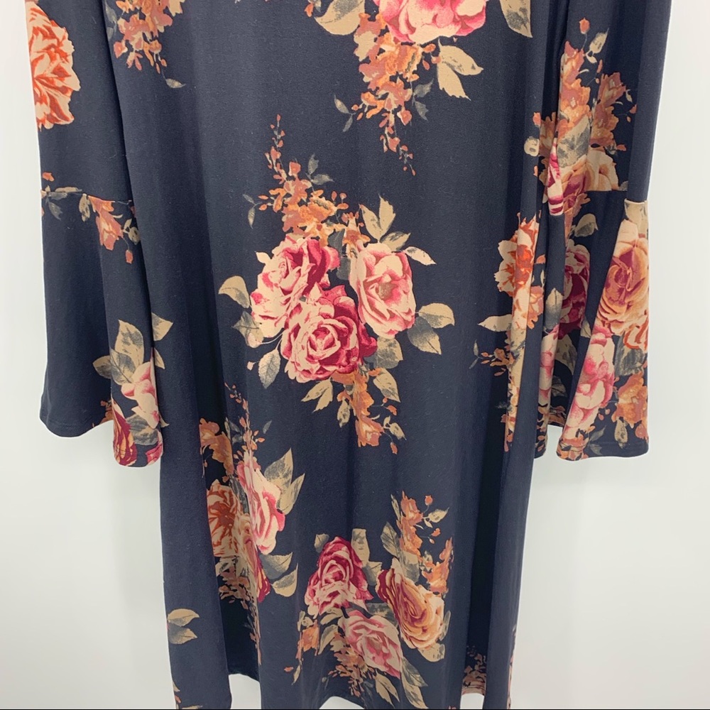 Floral Long Bell Sleeve Dress - Picture 8 of 8